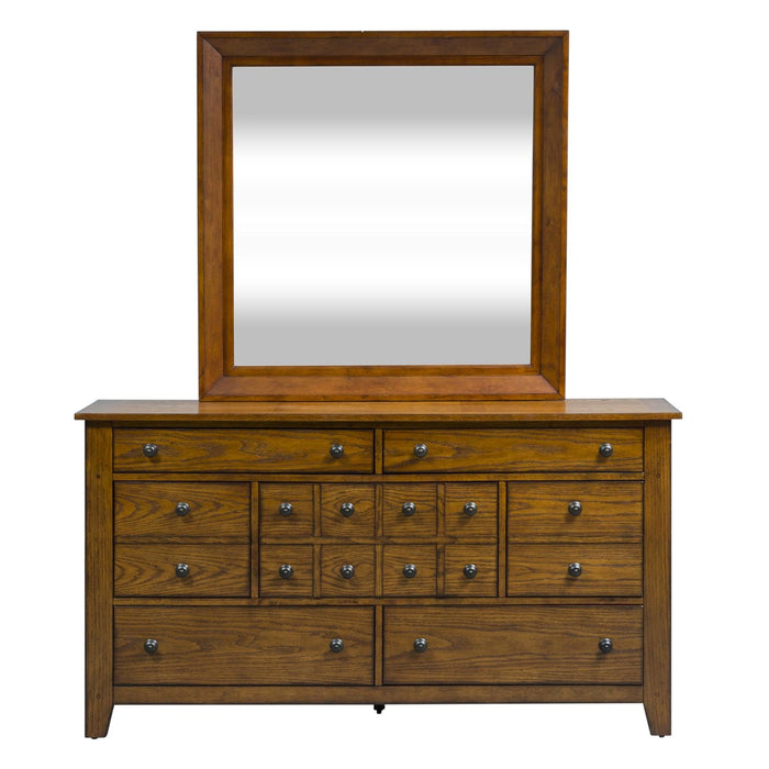 Grandpas Cabin King California Sleigh Bed, Dresser & Mirror image