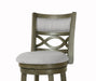 Manchester 24" Counter Stool W/Fabric Cushions-Gray