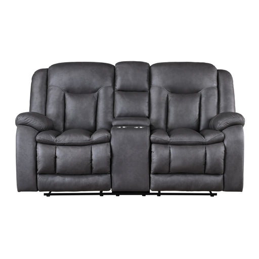 Morello Console Loveseat W/Pwr Fr-Gray