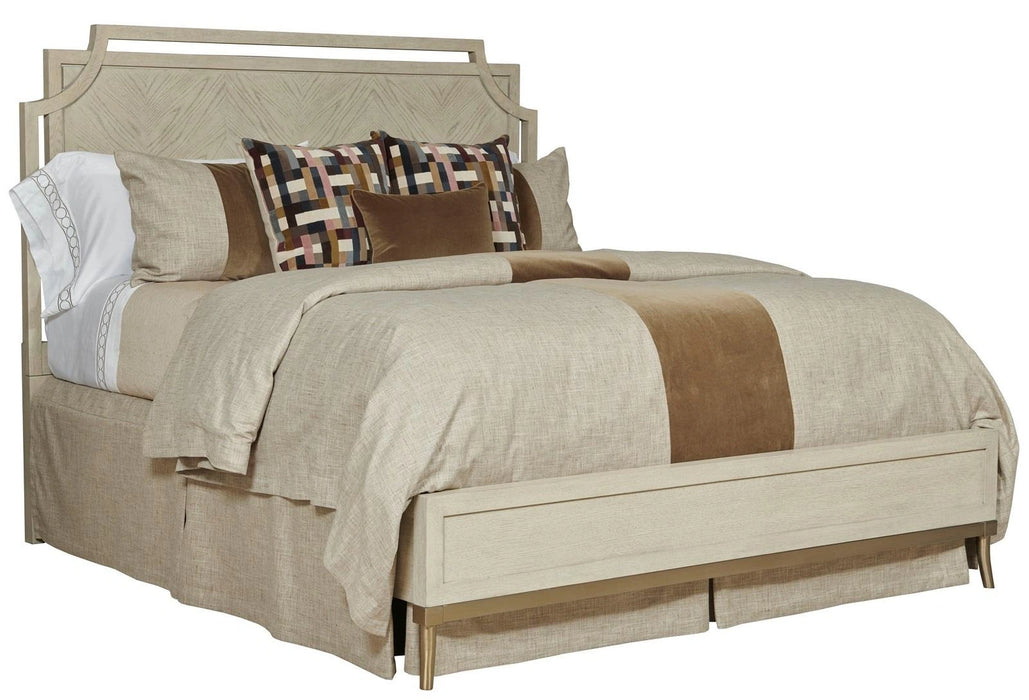 American Drew Lenox Royce Queen Panel Bed in Rich Clear Lacquer