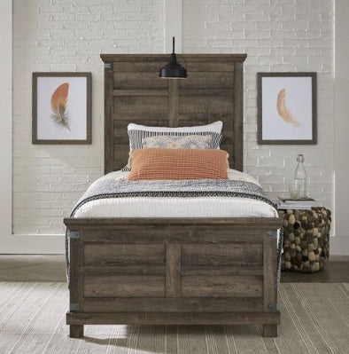 Liberty Furniture Lakeside Haven Twin Panel Bed in Brownstone image