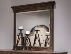 Liberty Furniture Paradise Valley Landscape Mirror in Saddle Brown image