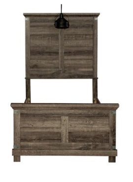 Liberty Furniture Lakeside Haven Twin Panel Bed in Brownstone